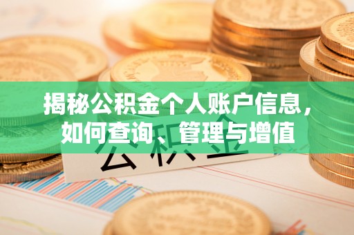 西峡揭秘公积金个人账户信息，如何查询、管理与增值