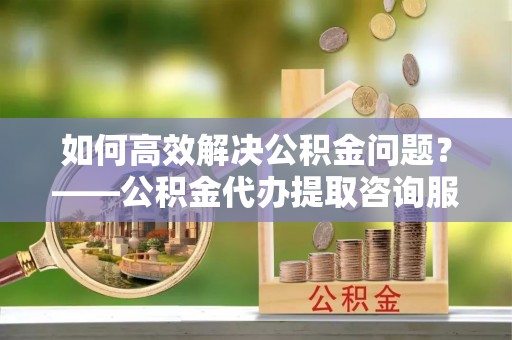 西峡如何高效解决公积金问题？——公积金代办提取咨询服务指南