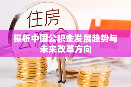 西峡探析中国公积金发展趋势与未来改革方向