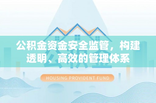 西峡公积金资金安全监管，构建透明、高效的管理体系