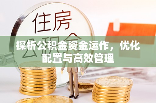 西峡探析公积金资金运作，优化配置与高效管理