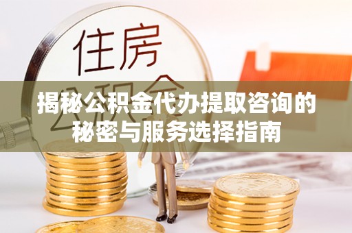 西峡揭秘公积金代办提取咨询的秘密与服务选择指南